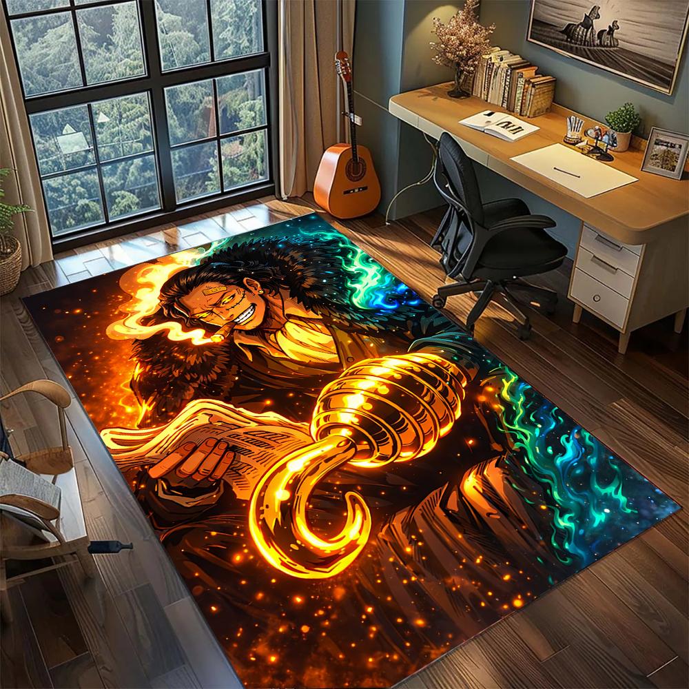 One Piece Wano Country Arc Samurai Rug Carpet Large Area Rug Non Slip Washable Floor Mat Gamer Room Bedroom Home Decor