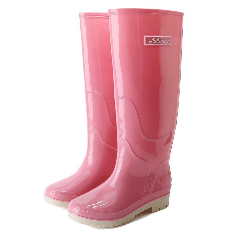 New rain shoes fashionable tall tube women spring and autumn rainy season waterproof outer wear wear wear casual non-slip thick-soled rain boots women