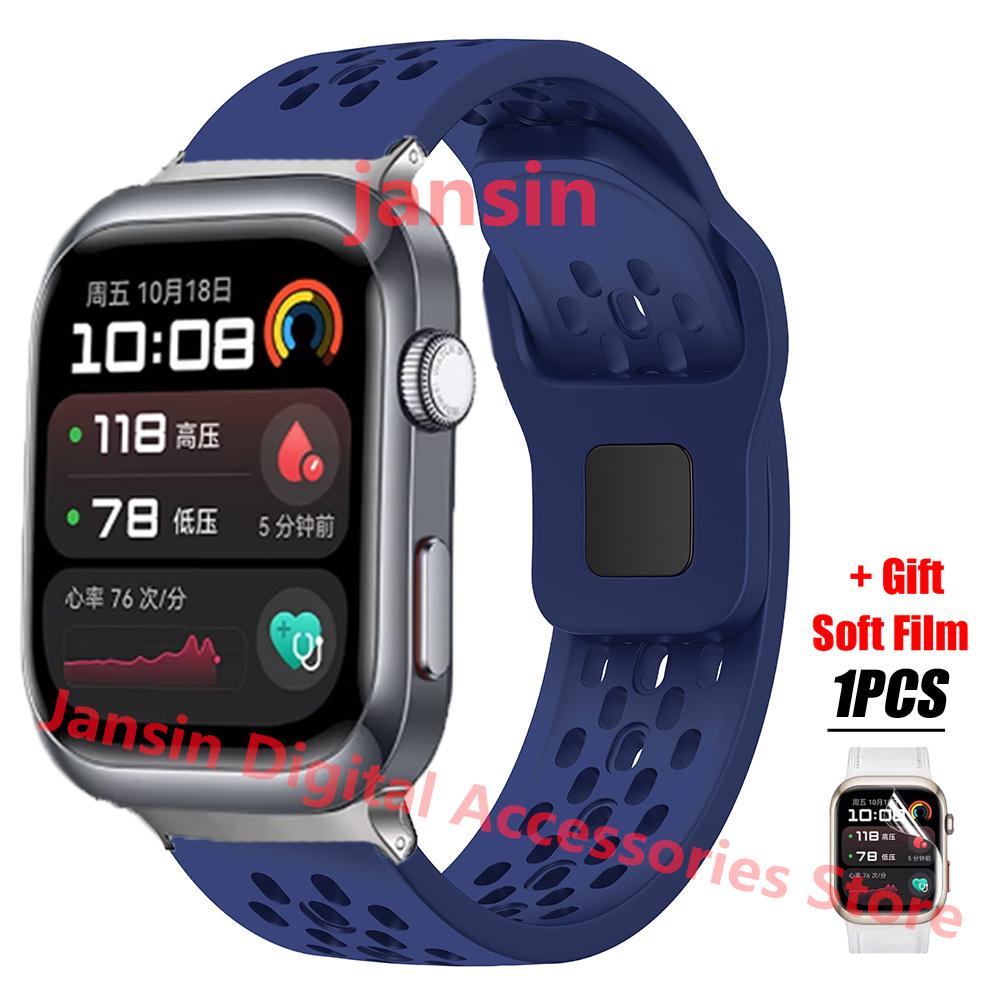 

Для Huawei Watch D2 Ремешок Силиконовый Спортивный Ремешок для Часов Аксессуары Correa Для Huawei Watch D2 Браслет Сменный Браслет Наручный Ремешок Huawei Watch D2&Sliver Connector полуночно-синий