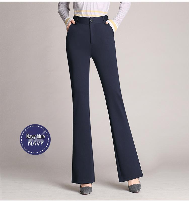 Women's Plus Size High Waist Micro-Flared Work Pants