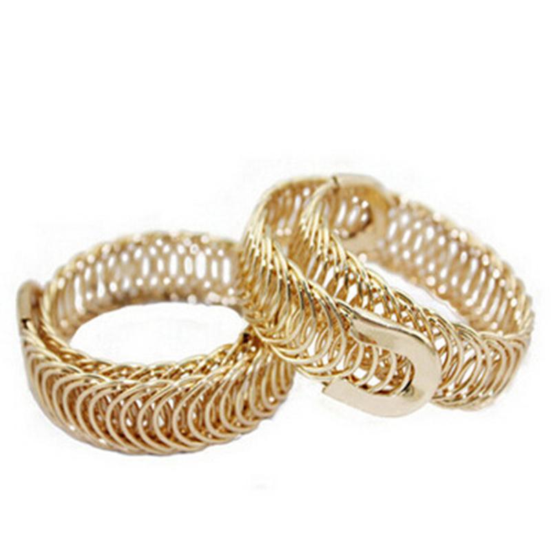 Punk Adjustable Open Bracelets & Bangles for Women Sexy Charm Metal Braided Bracelets Party Jewelry Gifts