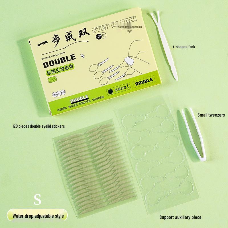 Heart-Handle Natural Invisible Double Eyelid Stickers - Long-lasting & Seamless