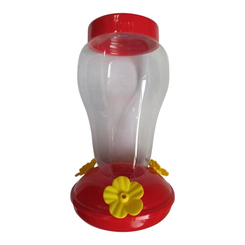 Wide Mouth Hummingbird Feeder Leak-Proof Plastic Nectar Bird Feeder with Flower Ports for Outdoor Garden Patio Yard