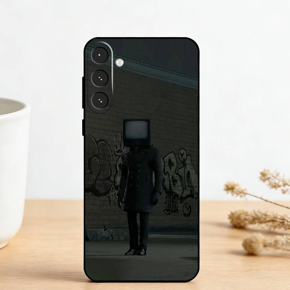 S-Skibidi Toilet T-TV M-Man Phone Case For Samsung Galaxy A73,A72,A71,A70,A53,A52,A51,Others Soft Black Cover