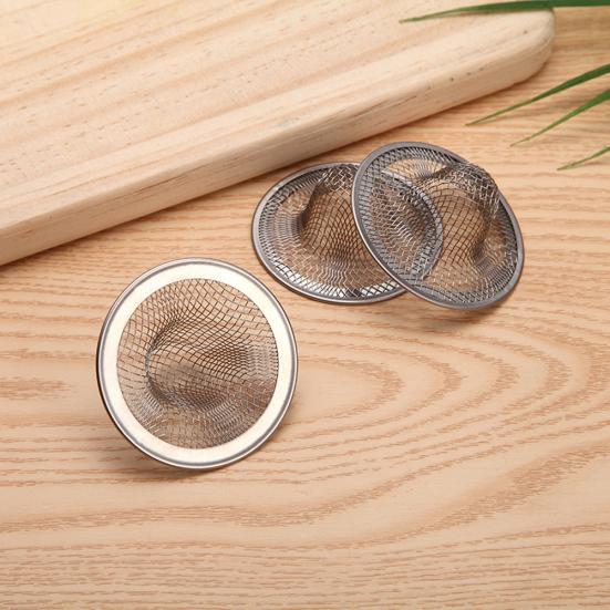 2Pcs Round Iron Bathroom Drain Filter Net Cover Hair Dirt Floor Strainer Stopper