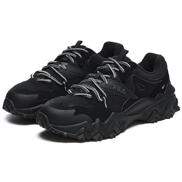 FILA Oakmont 2 WE Textile, Synthetic Leather, TPU Low top Casual Shoes Women's Black F12W242117FBK