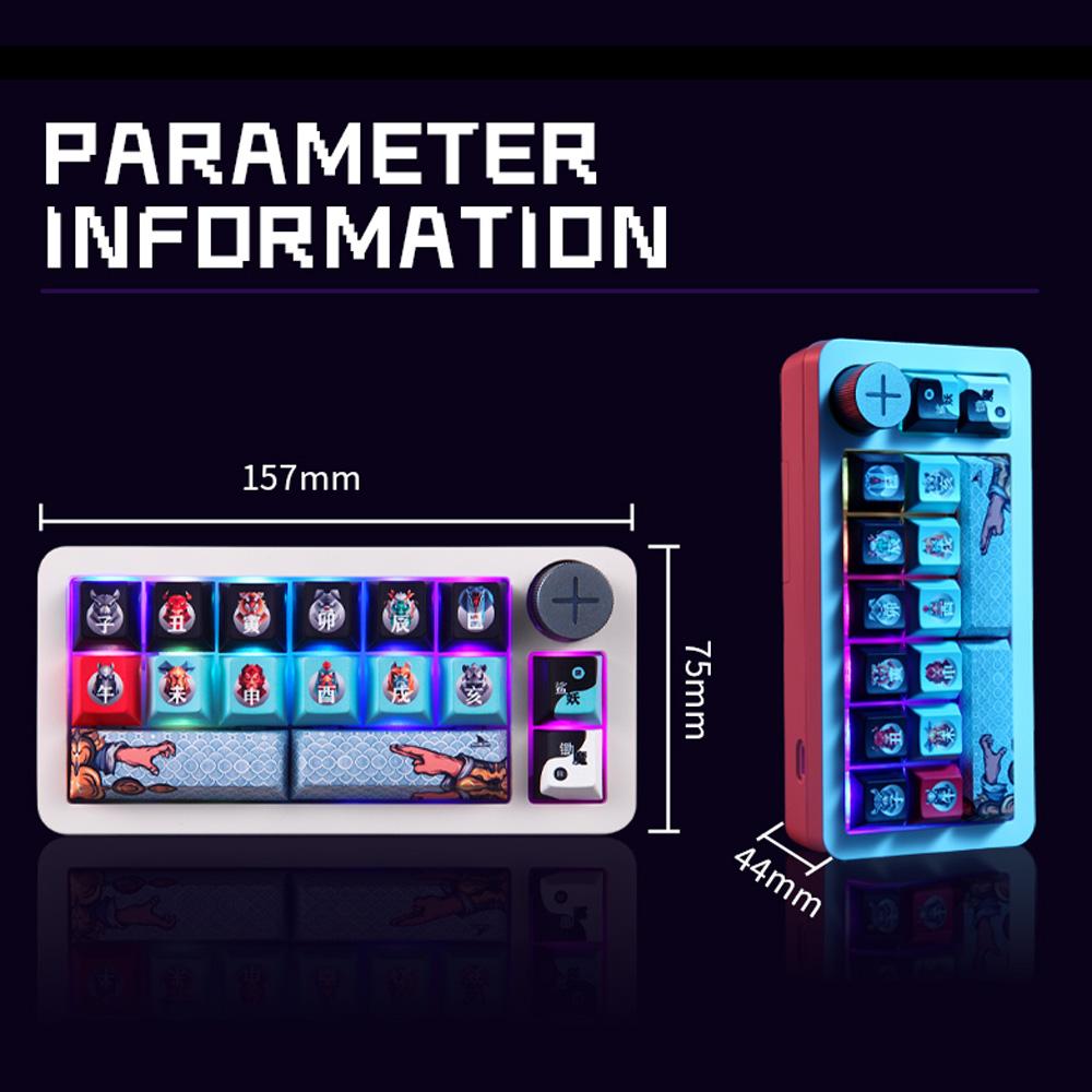 Darmoshark SK16QMK 16-Key Programmable Keyboard Tri-mode 2.4GBTWired Mechanical Keyboard One