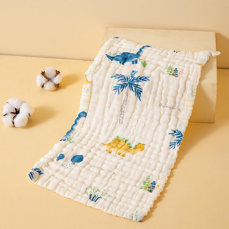 Cartoon Print Baby Bibs & Gauze Towels Set – Pure Cotton for Newborns