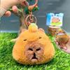 Simulation Capybara Capybara Plush Keyring Cloth Doll Capybara Plushie Keychain  Birthday Gift