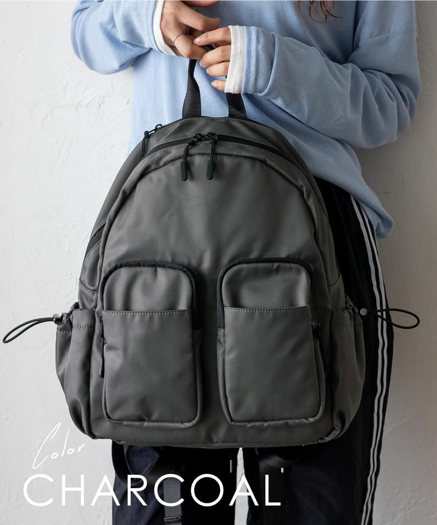 Depral 12 A4 Laptop Large Fits [Depral] Women's Backpack, Pockets, Compatible, Compartment, Water-Repellent Nylon, Lightweight, Capacity, Commuting,