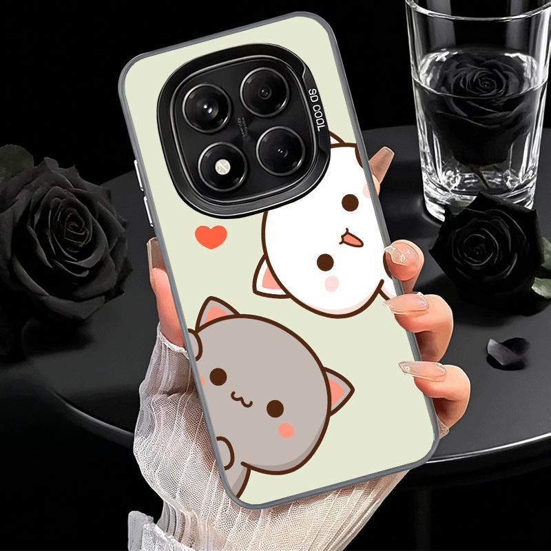 Cartoon Cute Peach Goma Shockproof Phone Case for Xiaomi Redmi Note 15 14 13 12 Pro Plus 11 11S 11T 5G Cover Anti Fall Fundas