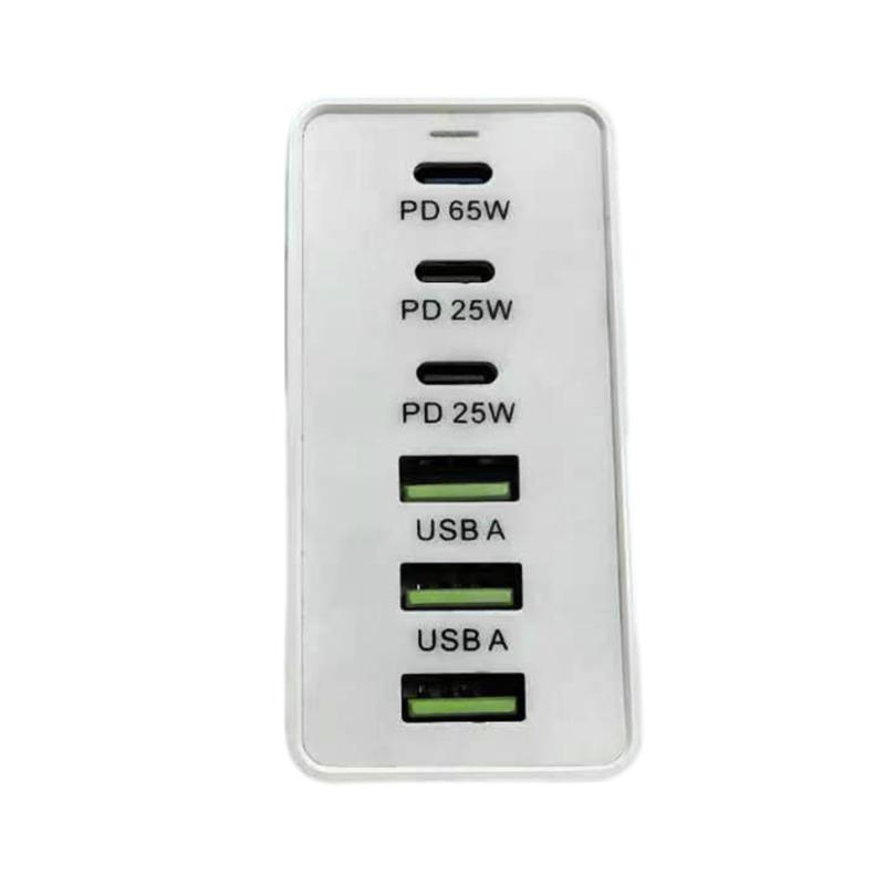 160W USB C Charger Fast Charging Station with 3 USB C and 3 USB A HUB Multiple Port for Pad Smartphones and More