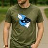 Bright Blue Fluff Protogen Arrow Ear Graphic T Shirt Unisex Crew Neck Short Sleeve Fandom Fan Holiday Gift Top