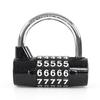 Reinforced Zinc Alloy U-Shaped Gym Padlock with Five-Digit Combination