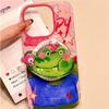 Magnetic foundation make-up graffiti crocodile mobile phone case with magnetic holder for iPhone 11 12 13 14 15 16 17 Pro max