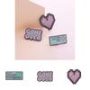 Heartshaped Stylish Brooch In Eyepopping Purple Alloy For Unisex Accessories Fashion