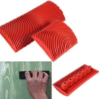 2ks/Sada Gumový Váleček Štětec Malířské Nástroje Imitace Kresby Dřeva Malování Stěn Domácí Dekorace Umění Ražení DIY Kresba