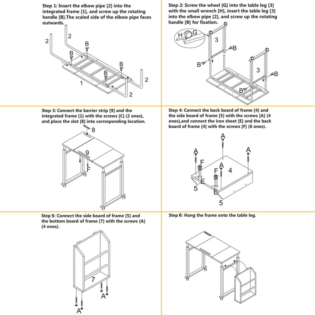 Escritorio Multifuncional Ajustable Sobre la Cama Mesa de Estudio Plegable (Blanco)