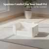 Toilettes pour lapin avec grille en acier inoxydable Litière spacieuse pour lapin