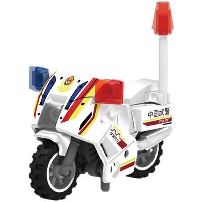 Armed Police Figures Military Building Blocks RacingTtraffic Police SWAT Escort Motorcycle Helmet Bricks MOC Toys For Kids J056