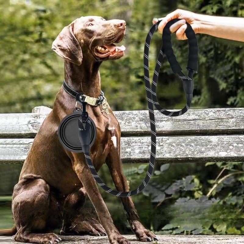 Nylon Dog Leash Chain Reflective Design Dog Collar Durable and Sturdy Puppy Harness Soft Pets Supplies Dogs Accessories