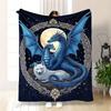 Dragon and Phoenix Pattern Soft Flannel Blanket for Bed Bedroom Sofa Picnic,Throw Blanket for Outdoors Leisure Gift Cover