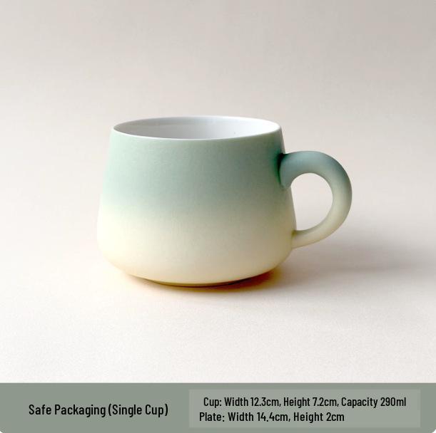 High-End Luxury Ceramic Coffee Cup & Saucer Set with Custom Logo – Perfect Business Gift 300ML
