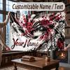 Floral Garden Theme Throw Blanket Custom Name Text Personalized Blanket Soft Cozy Blanket for Home Sofa Bed