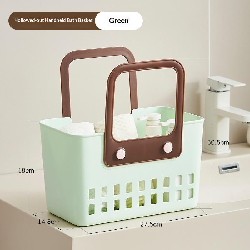 

Home Bathroom Shower Basket Hand-Held Shower Basket Bathroom Shower Supplies Storage Basket зелений