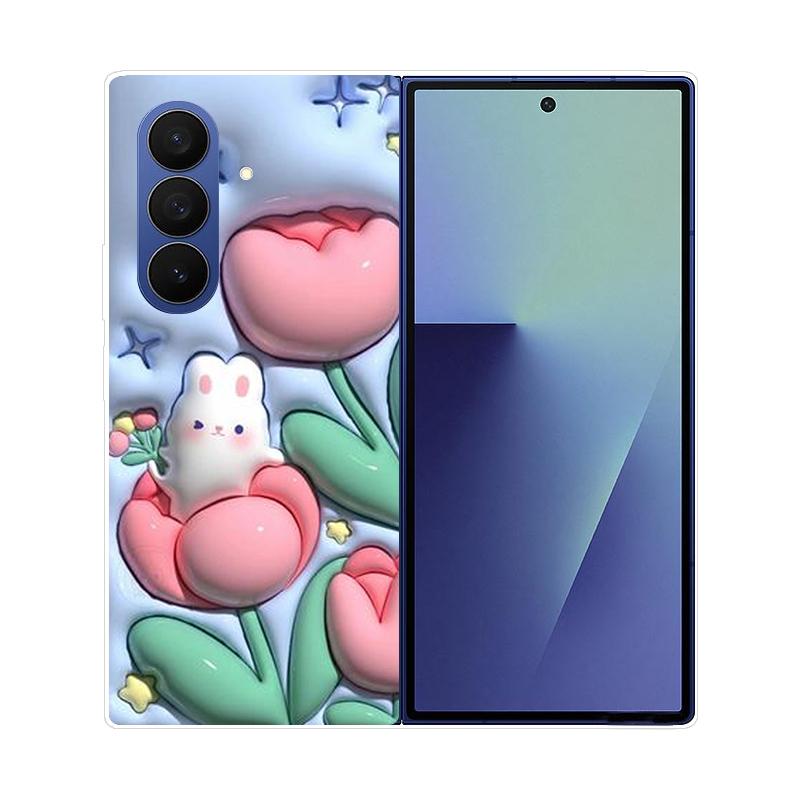 Etui Do Samsung Galaxy Z Fold 7 Przezroczyste Twarde Składane Luksusowe Malowane Do Samsung Galaxy Z Fold7 Clear Cover ZFold 7 Fundas