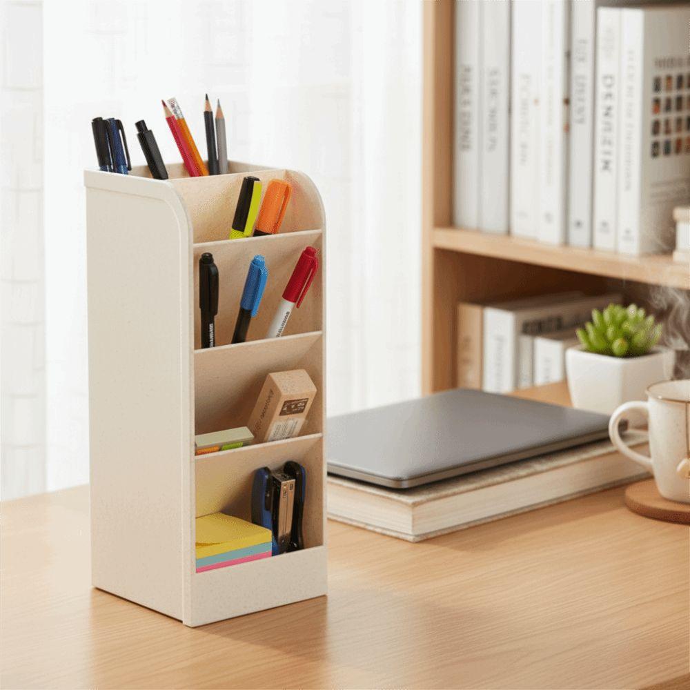 Plastic Material Plastic Pen Holder Oblique Insertion Type Desktop Organizer  Students