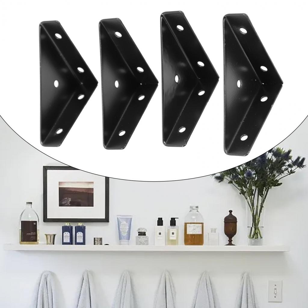 Black/White Corner Brackets Heavy Iron Triangular Reinforcement