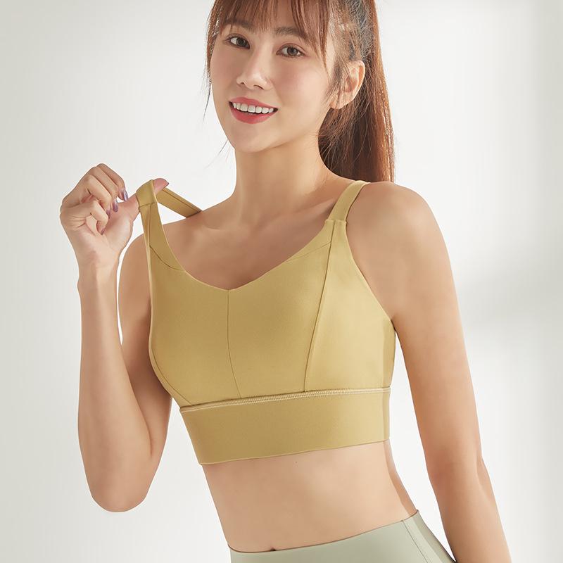 Plus Size High-Impact Sports Bra with Push-Up & Beautiful Back Design - Shockproof, Quick-Dry Yoga Tank Top