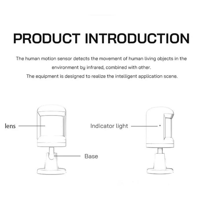 Tuya Smart ZigBee 3.0 PIR Sensor Infrared Ray Wireless Illumination Light Switch Human Body PIR Motion Sensor Alexa Google Voice