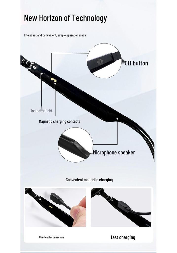 AI Smart Bluetooth Glasses: Wearable Translation and Call Conferencing Accessory
