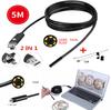 5M Car Endoscope 7mm Endoscope HD USB Android 6 LED Inspection Borescope Camera