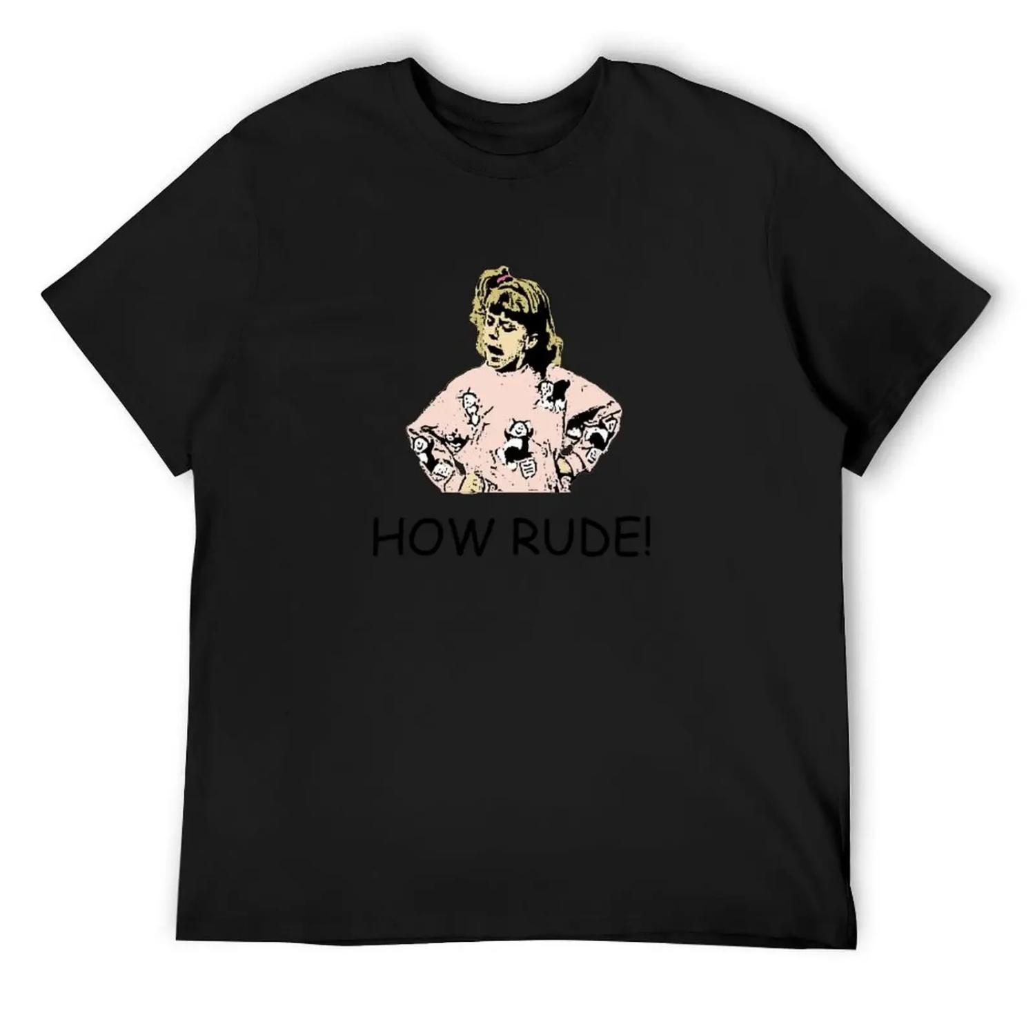 

HOW RUDE! T-Shirt oversized t shirt kawaii clothes customs design your own plain t shirts men S
