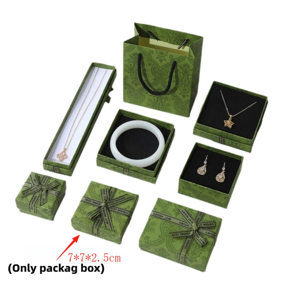 Matcha Green Gift Box Bow Ring Box Fashion Necklace Packaging Box  Luxury Packaging
