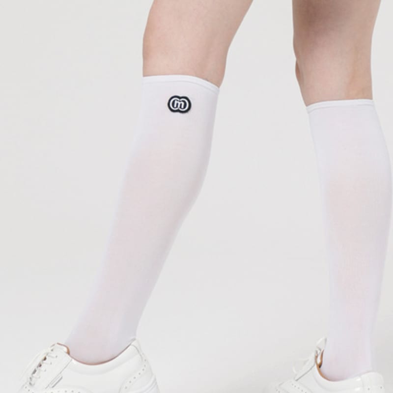 DOYOUKNOWMC 25SS Golf Einfarbig UV-Schutz Funktionelle Weiße Kniestrümpfe