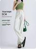 High-Waist Light Wash Wide-Leg Jeans with Frayed Edges (Summer 2025 Collection)