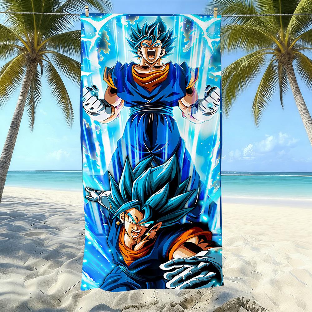Animation Beach Towels Thickened Microfiber Quick-Drying Bath Towels Outdoor Travel Towels Can Be