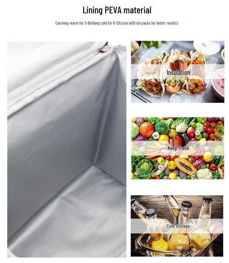 15L Nepropustná izolovaná pikniková taška - Zesílená pro venkovní použití, Udržuje jídlo čerstvé a studené