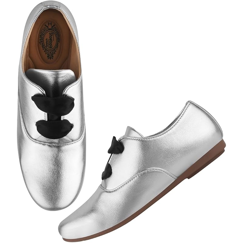 Shoetopia Smart Casual Silver Sneakers For Women & Girls-Eu40