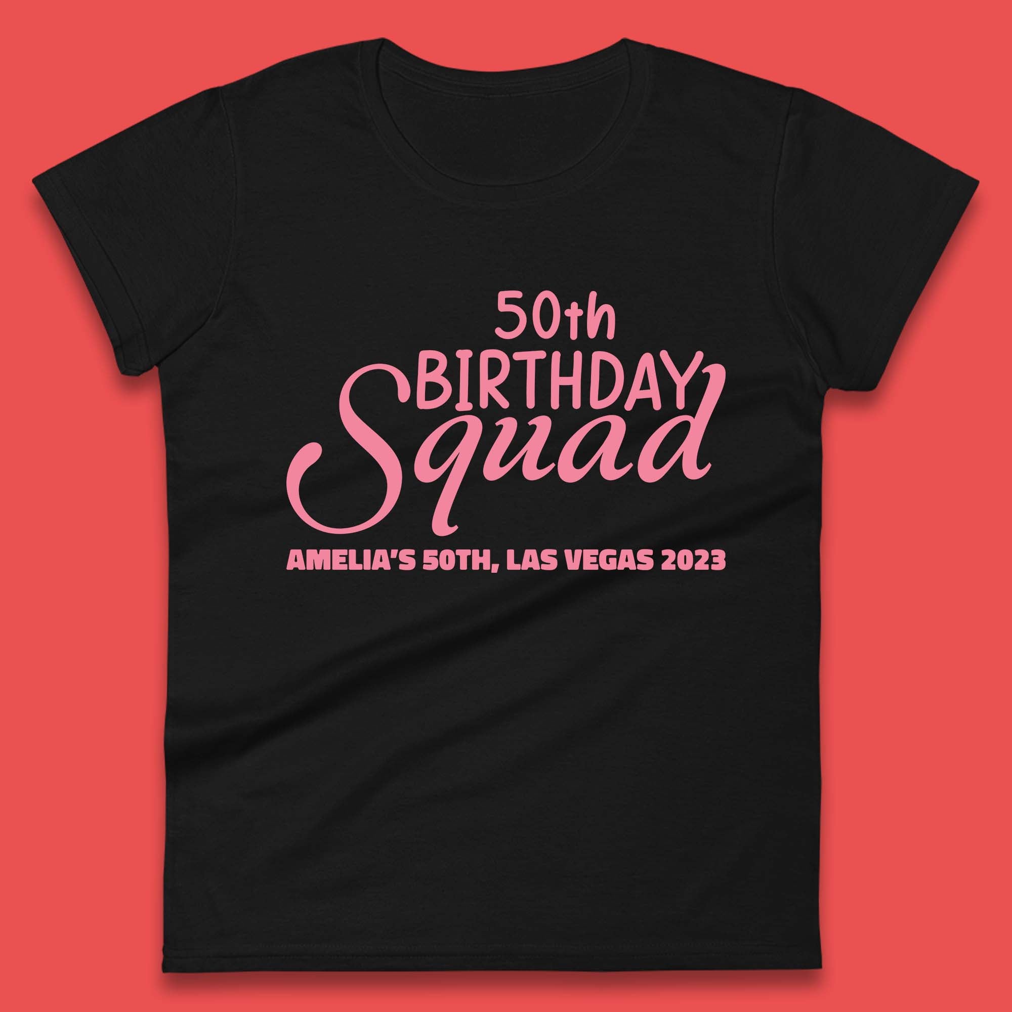 

Personalised Birthday Squad Custom Birthday Year Your Name City And Year Birthday Party Womens Tee T Shirt Mens Tops Unisex Top S