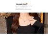 Women's Solid Color Raglan U-Neck Long Sleeve Slim Fit Base Layer Top for Spring and Autumn