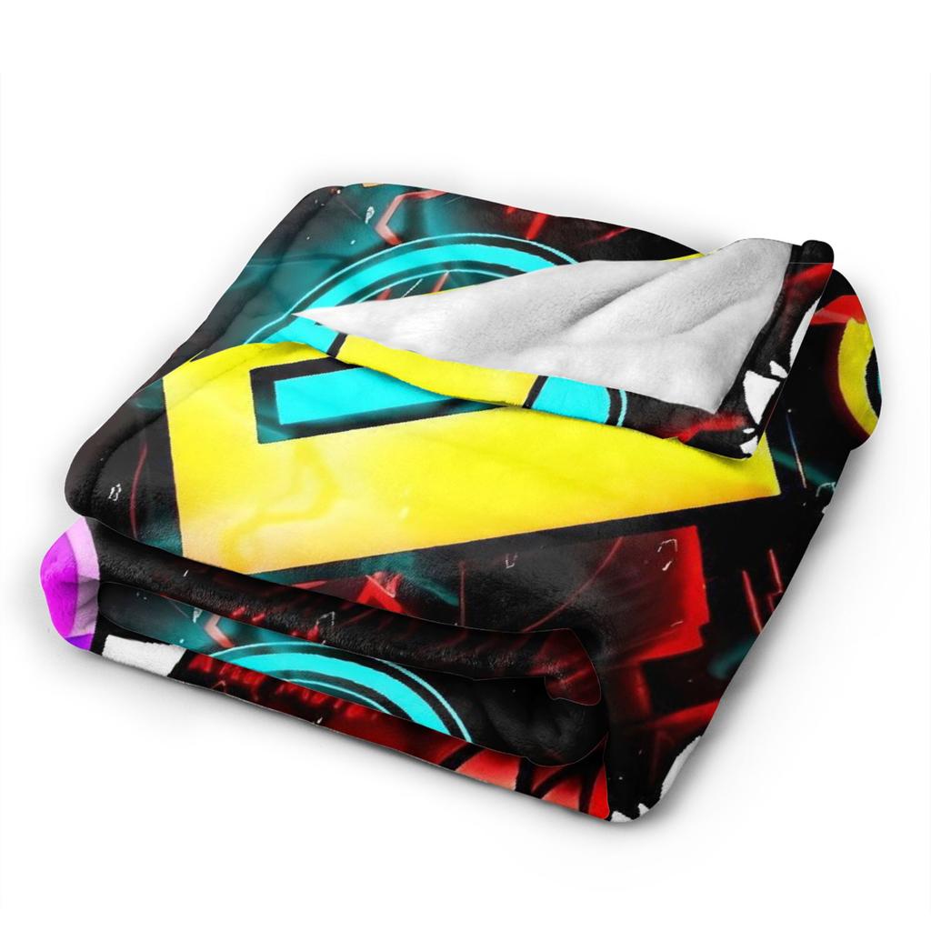 Geometry Gaming Dashed  Warm Blanket  Boy Girl Plush Throw Blanket Funny Living Room Flannel Bedspread Sofa Bed Cover