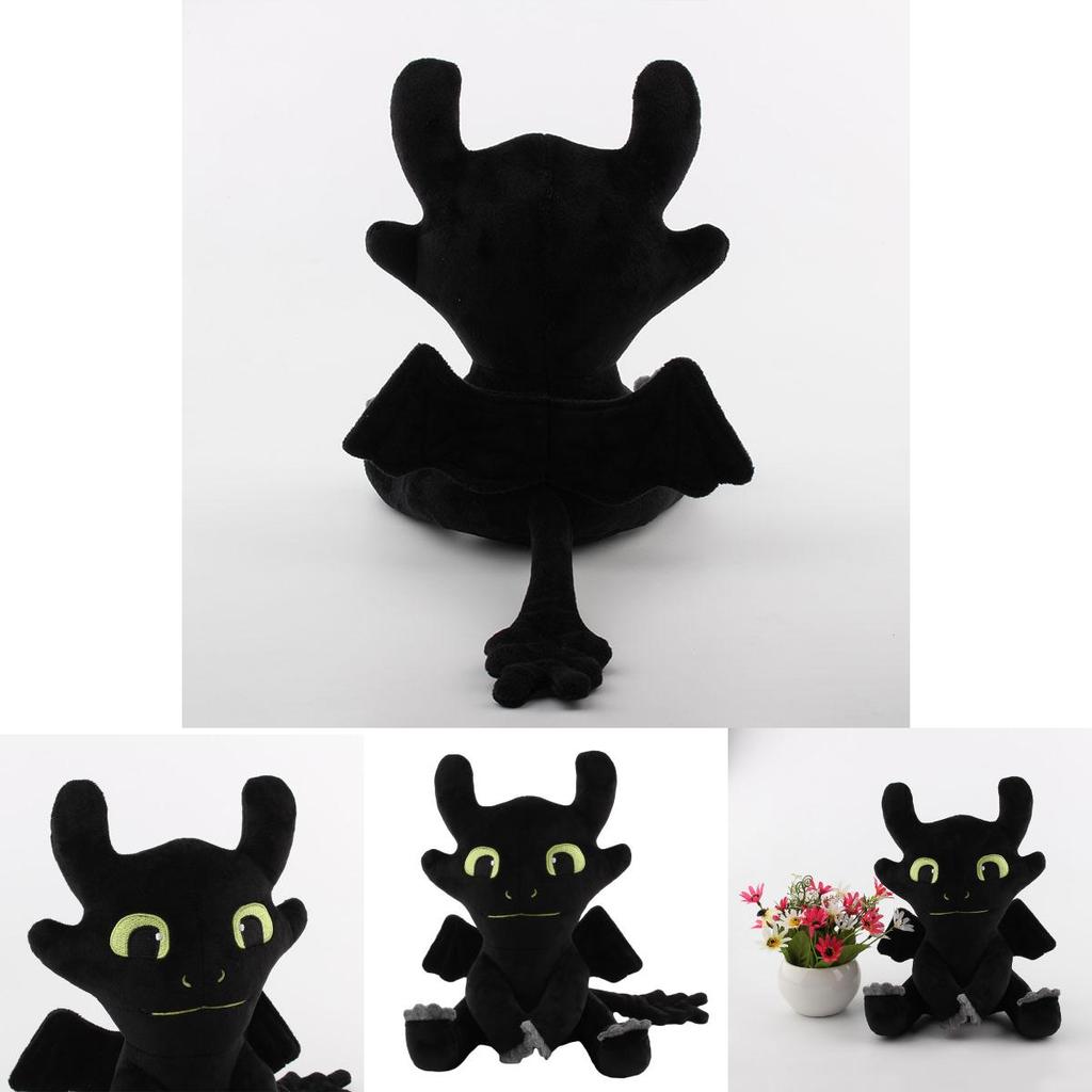 New How To Train Your Dragon 3 Plush Toy Light Fury Black Toothless Soft And Cuddly