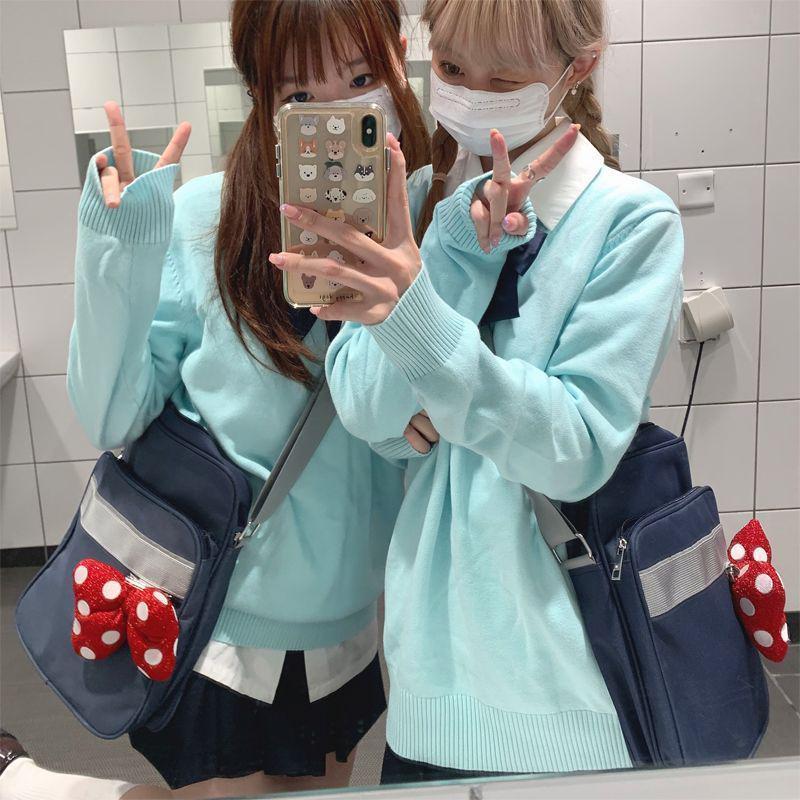 Pullover im japanischen JK-Uniform-Stil - Vielseitiges Lagen-Langarm-Oberteil für Damen (Herbst Winter)