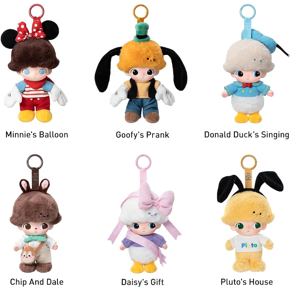 Pop Mart Dimoo World Disney Plush Keychain 1 Piece PVC Soft Vinyl Toy Collectible Figure
