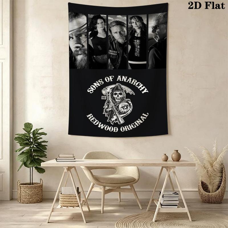 Sons Anarchy Wall Tapestry Tapestry Wallmounted Fashion Print Soft Home Decor Wall Covering Decoration